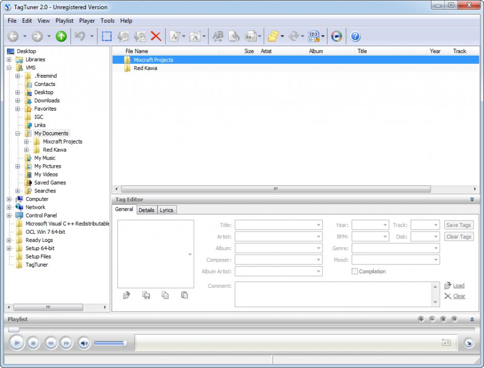 screenshot of program