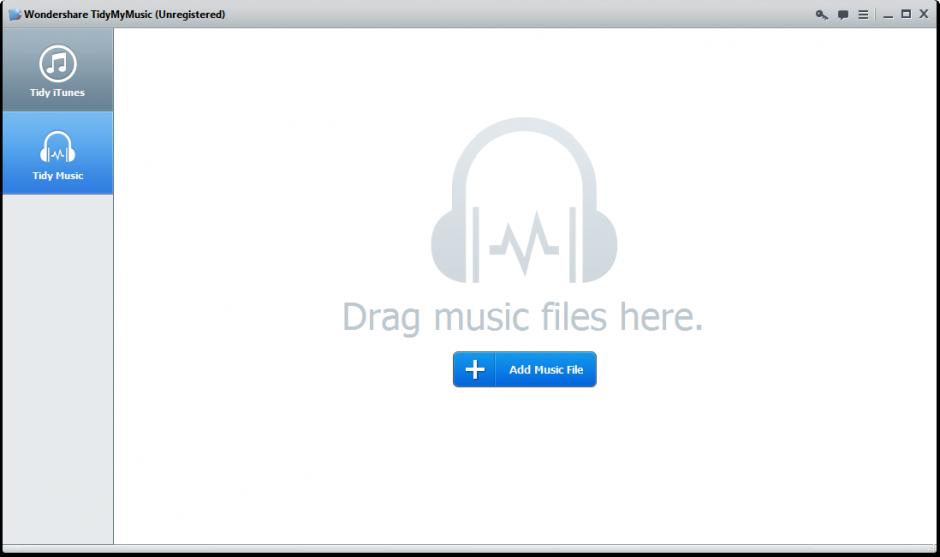 TidyMyMusic main screen