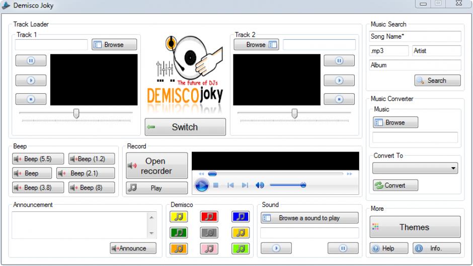 Demisco Joky main screen