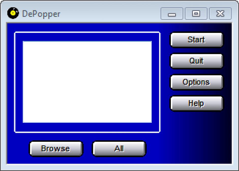 screenshot of program