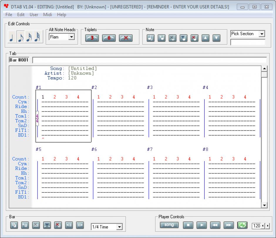 Dtab main screen