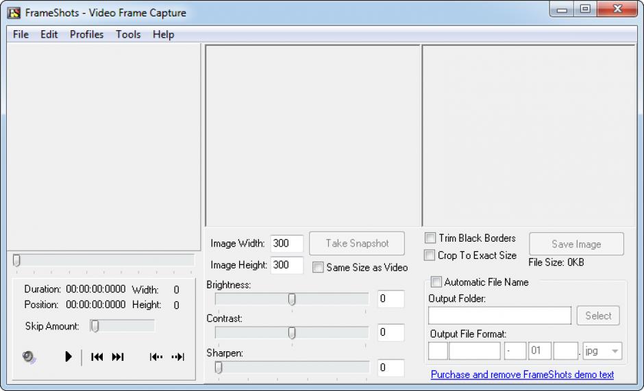 screenshot of program