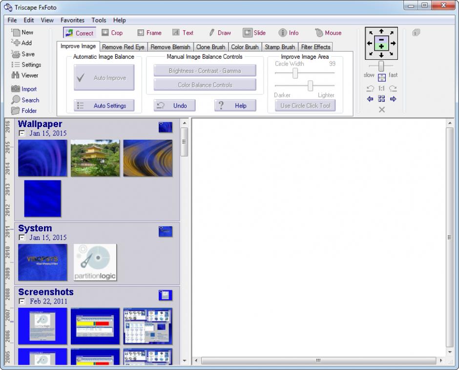 screenshot of program