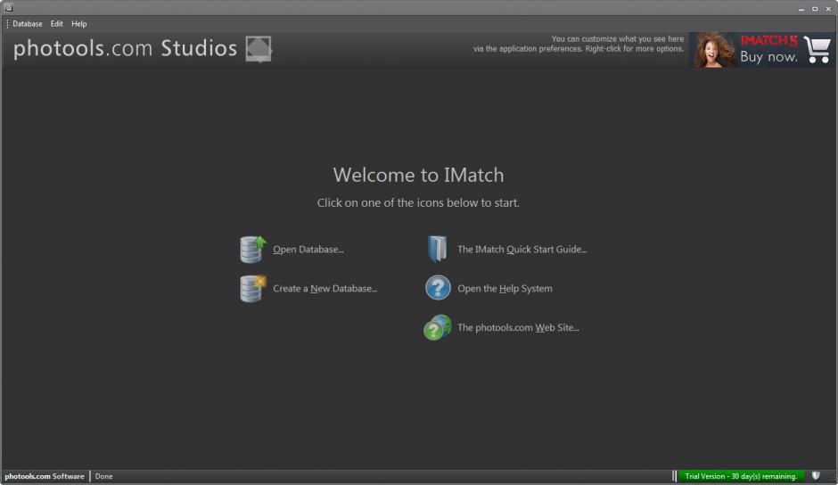 IMatch main screen