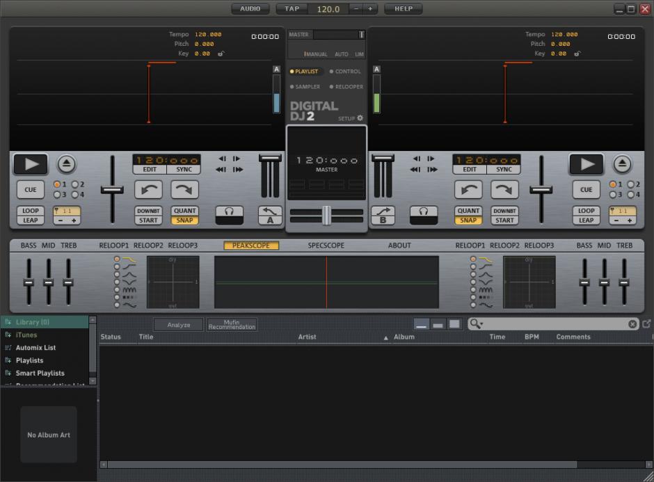 MAGIX Digital DJ main screen