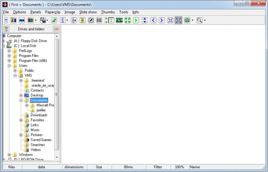 screenshot of program