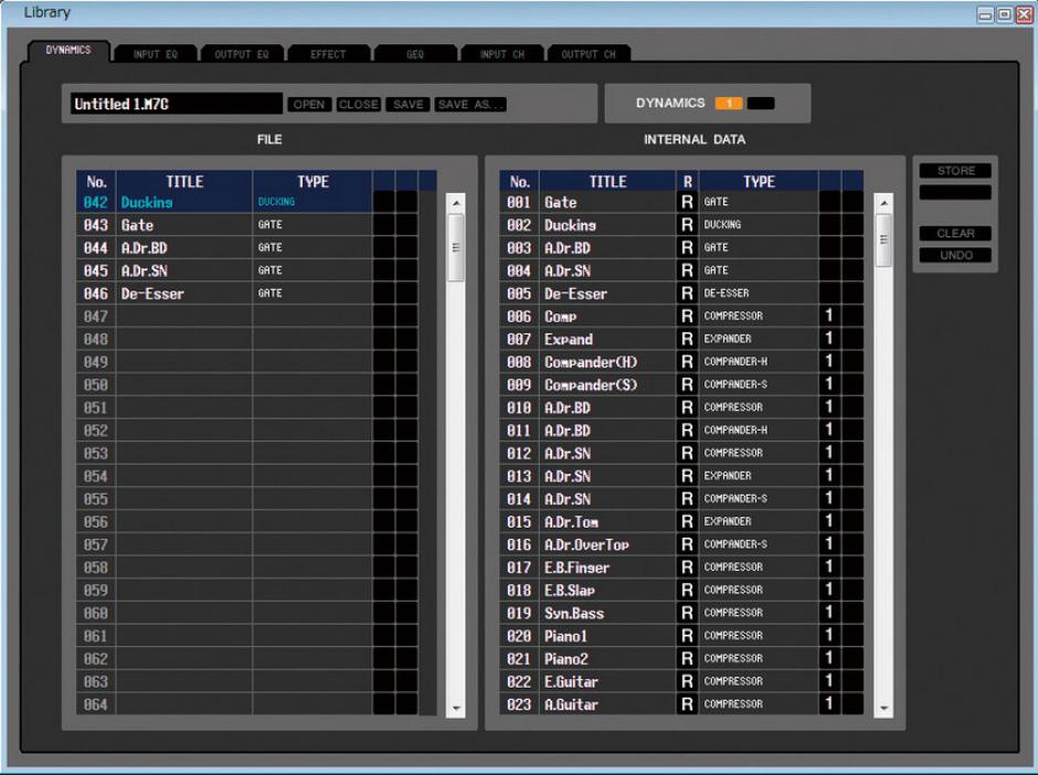 Yamaha M7CL V3 Editor main screen