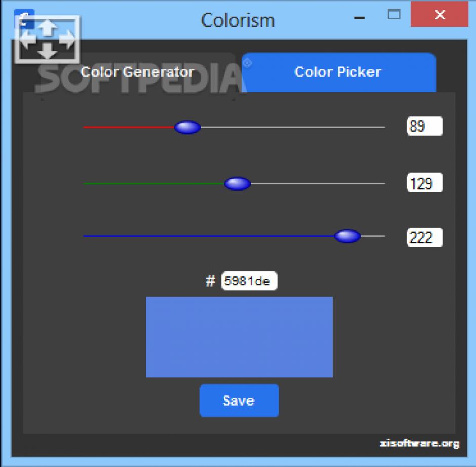 Colorism main screen