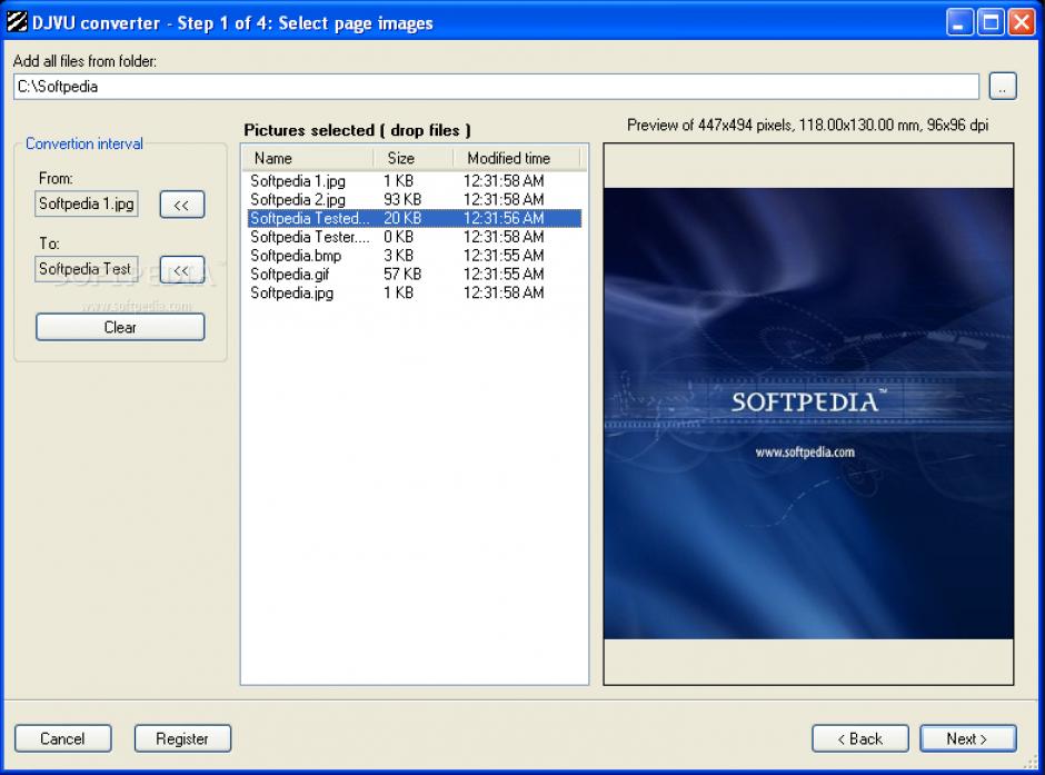 screenshot of program