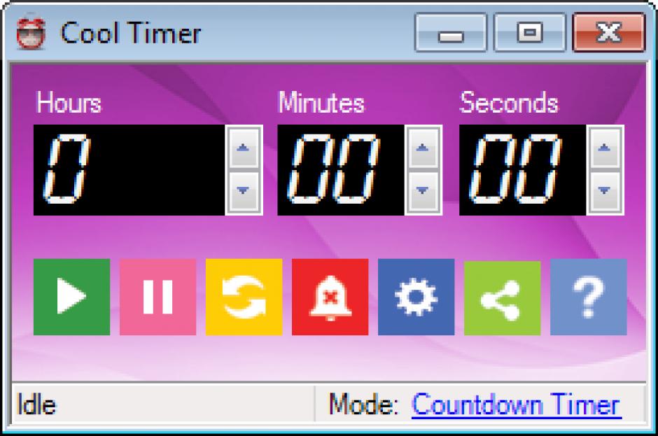 Cool Timer main screen