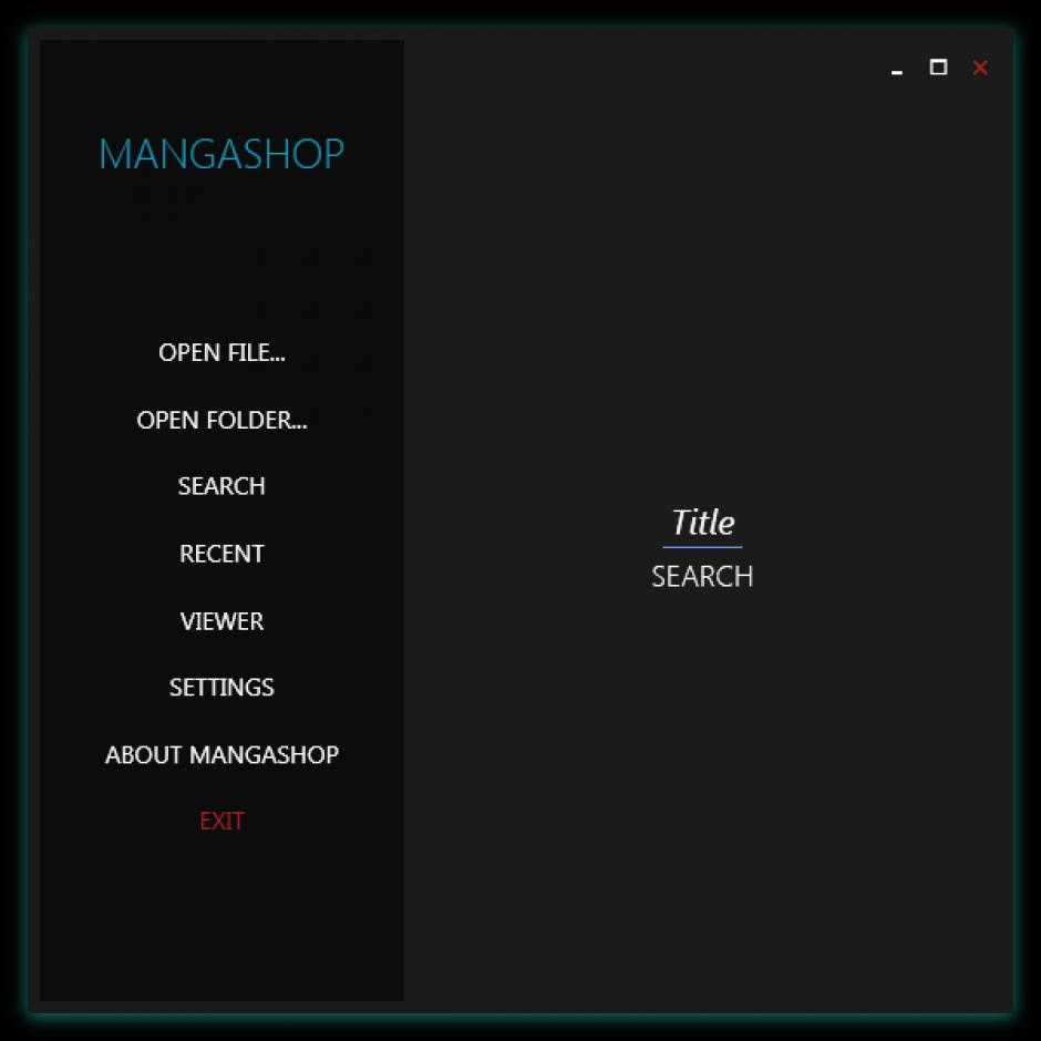 MANGASHOP main screen