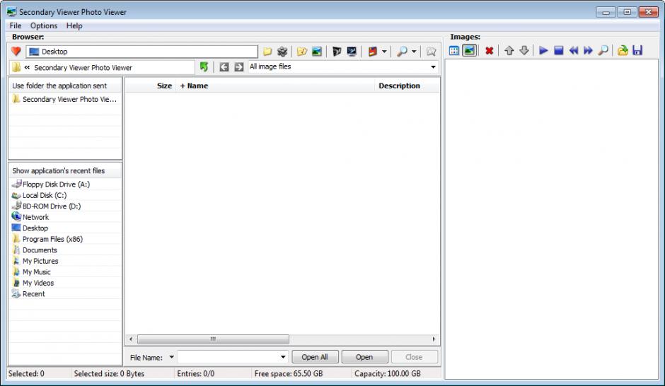 screenshot of program