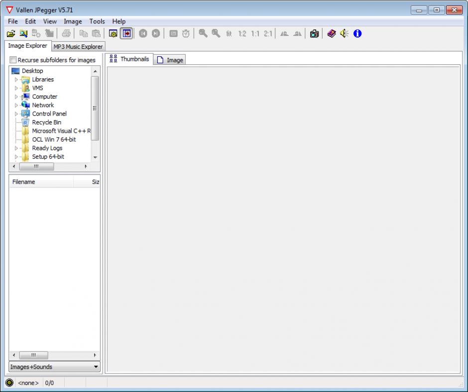 screenshot of program