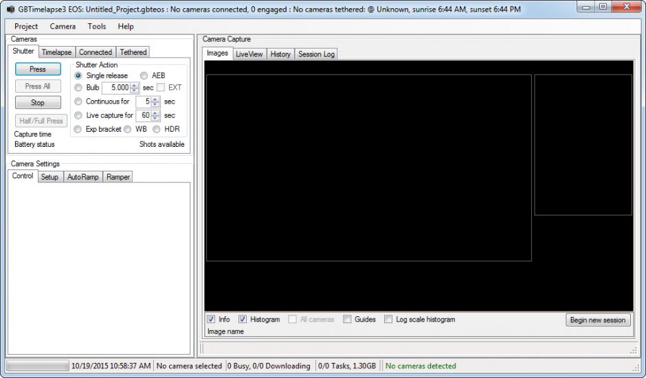 screenshot of program