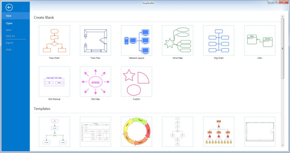 Grapholite main screen