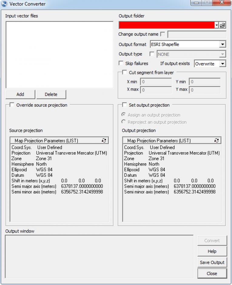 Vector Converter main screen