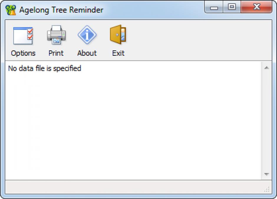 Agelong Tree Reminder main screen