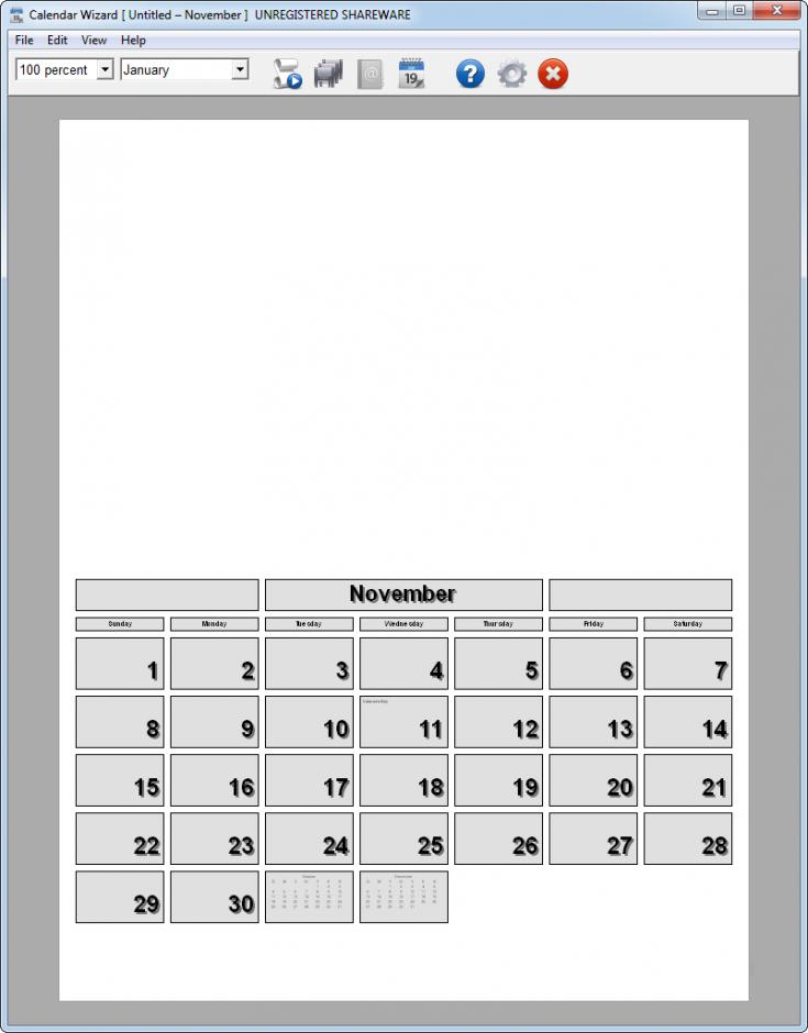 screenshot of program