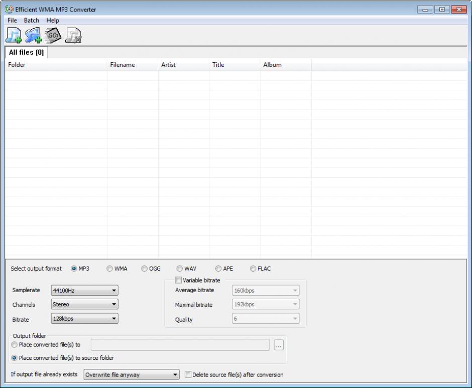 screenshot of program
