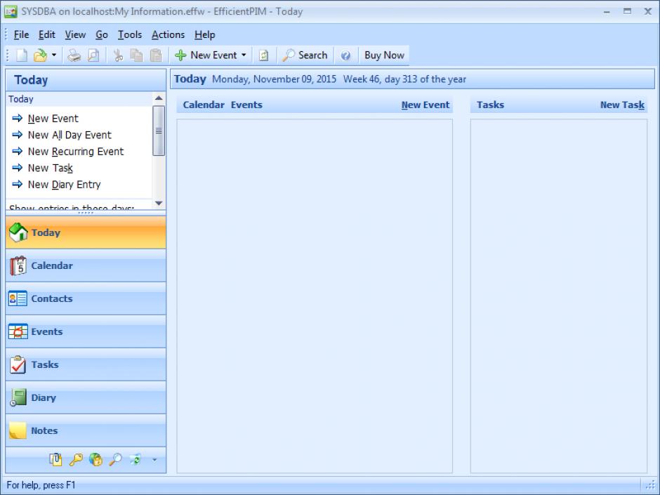 screenshot of program