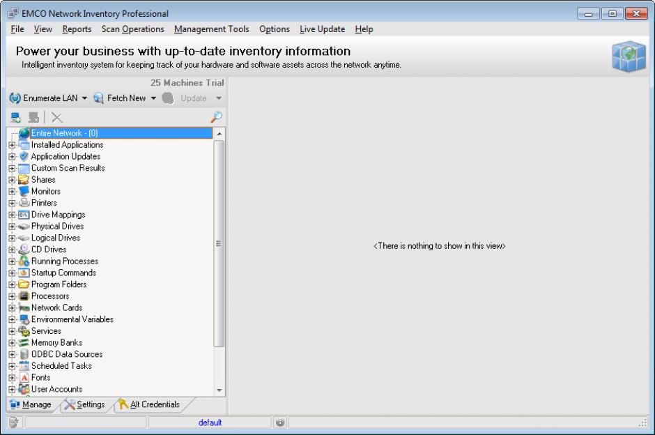 EMCO Network Inventory Professional main screen