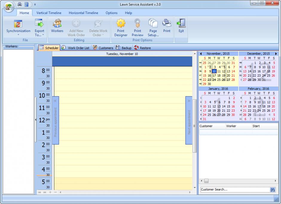 screenshot of program