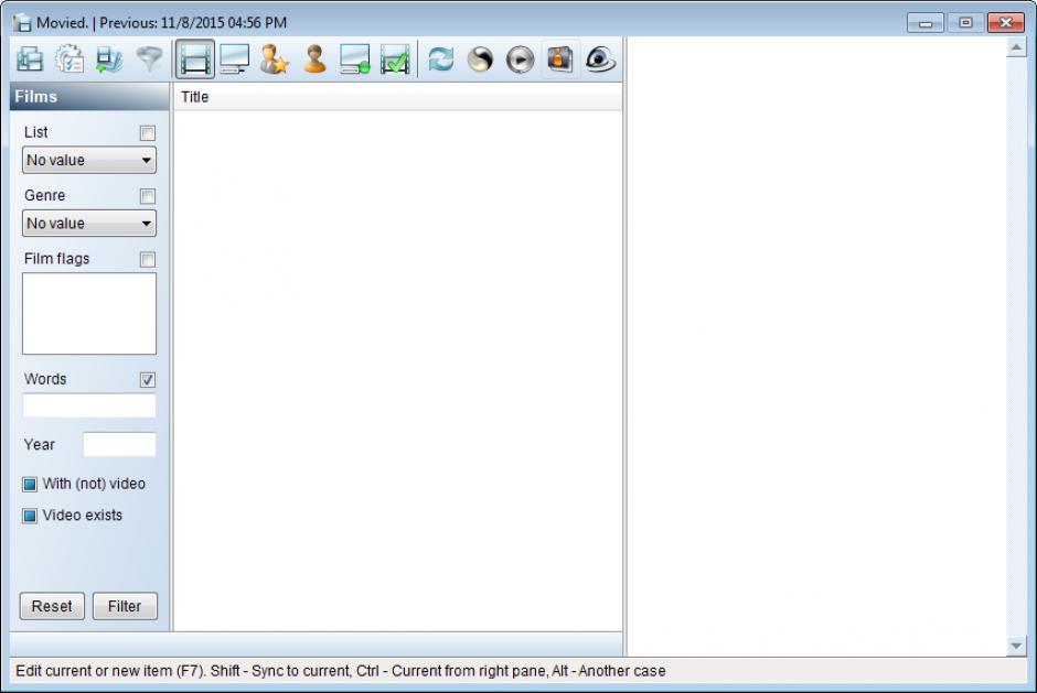 screenshot of program