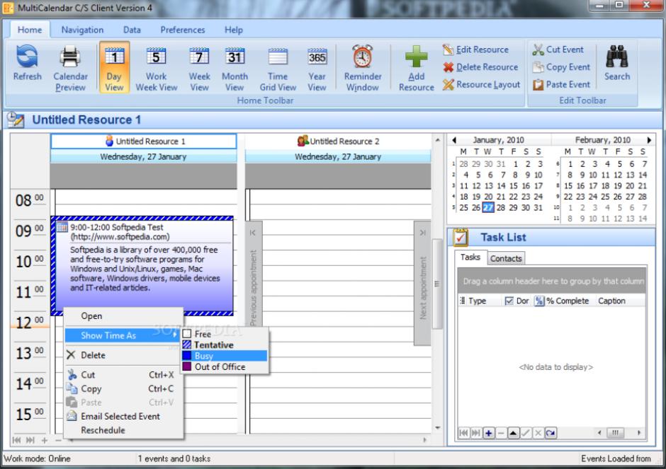 screenshot of program