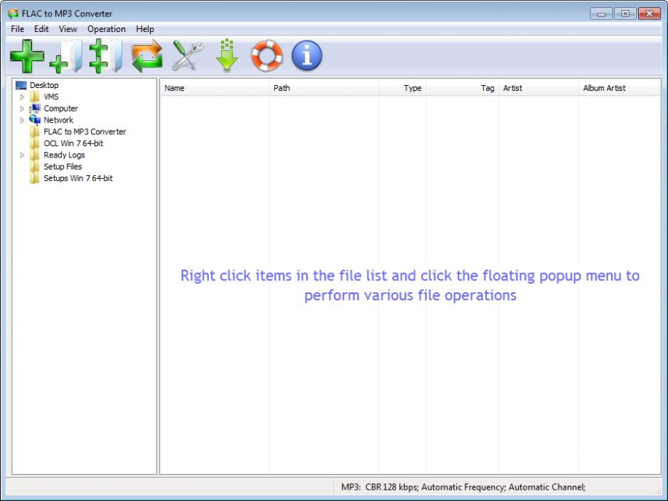 screenshot of program