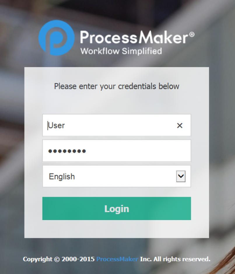 ProcessMaker main screen