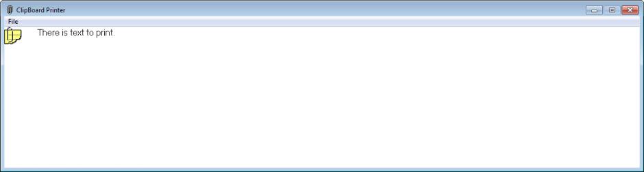 SB-Clipboard Printer main screen