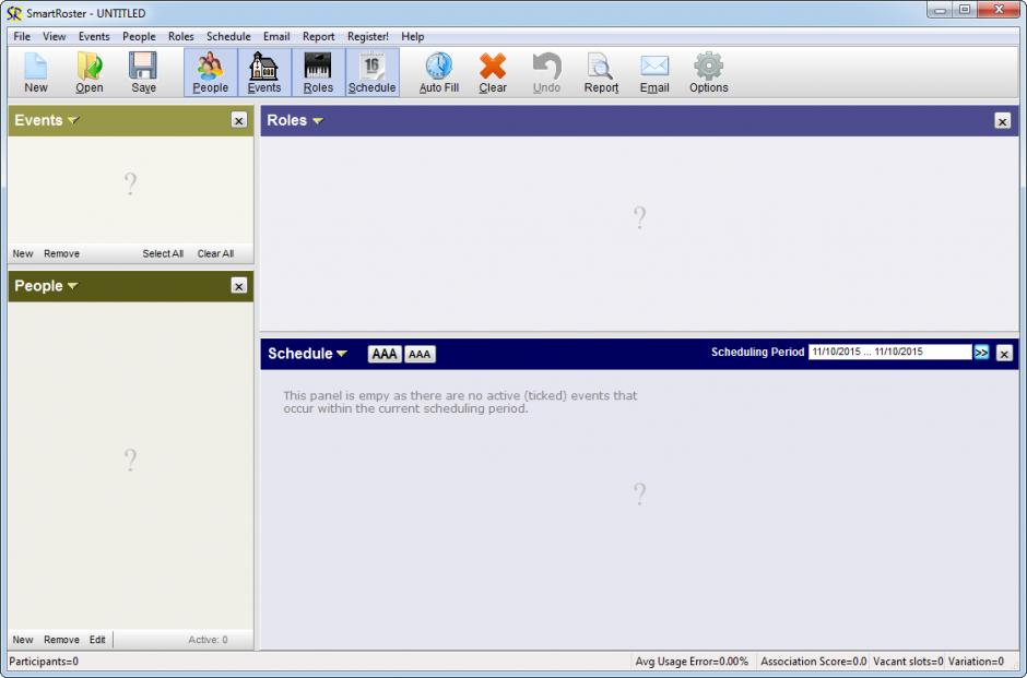 screenshot of program