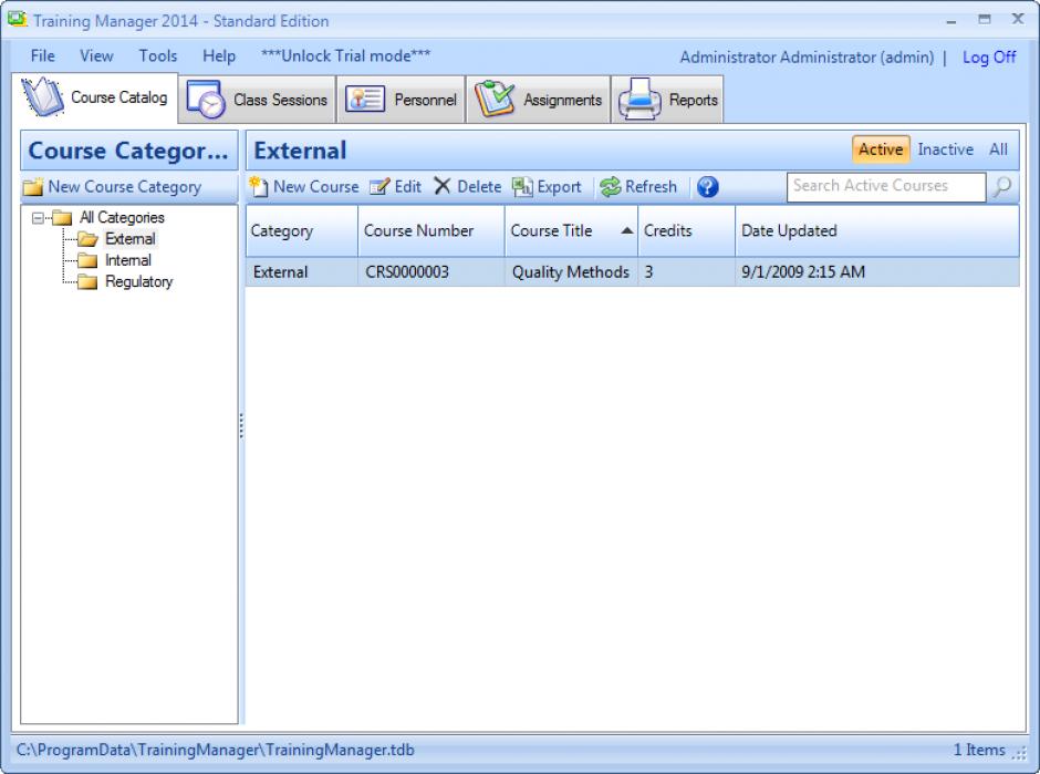 screenshot of program