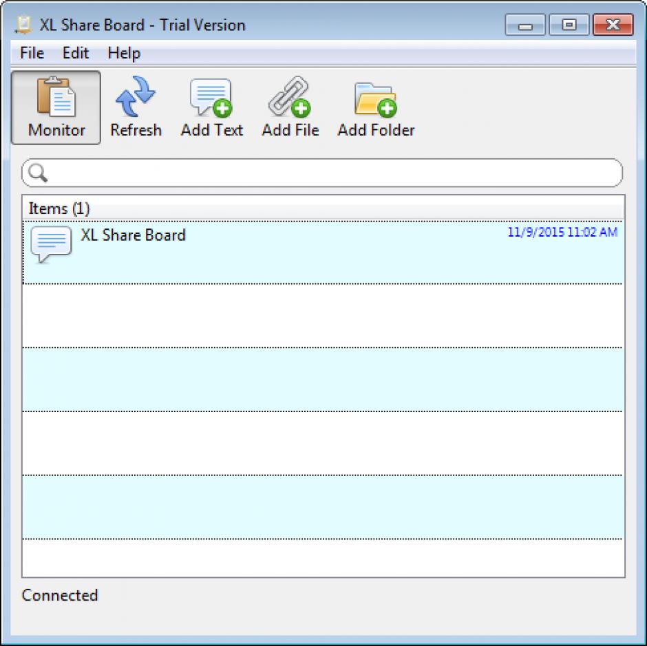 screenshot of program