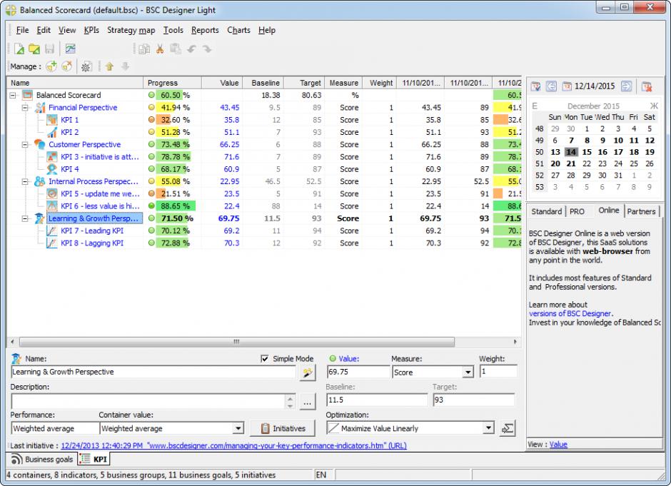 screenshot of program