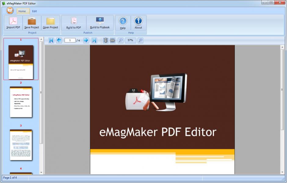 eMagMaker PDF Editor main screen