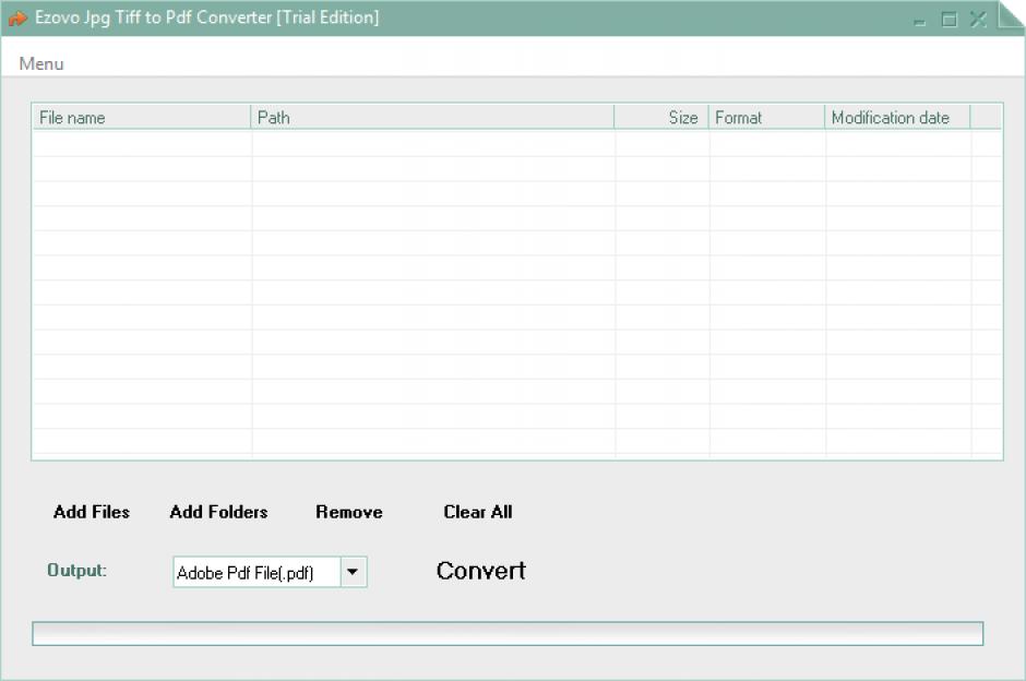 Ezovo Jpg Tiff to Pdf Converter main screen