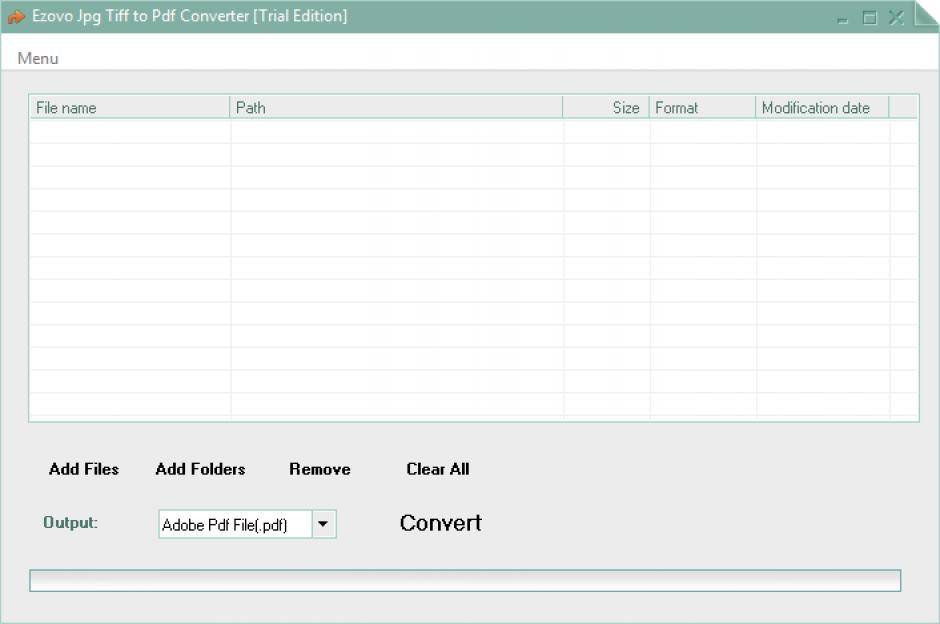 Ezovo Jpg Tiff to Pdf Converter main screen