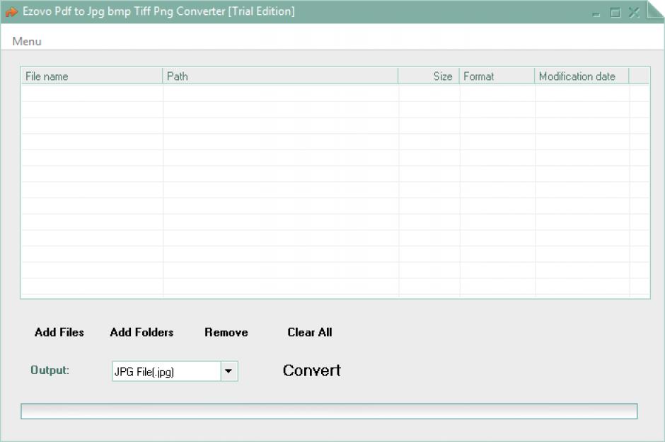 Ezovo Pdf to Jpg bmp Tiff Png Converter main screen