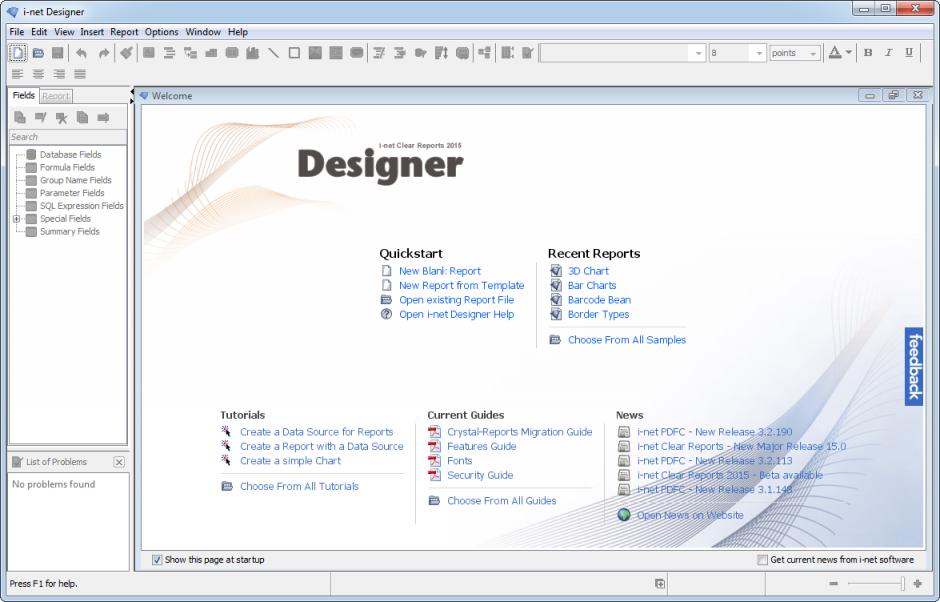 screenshot of program