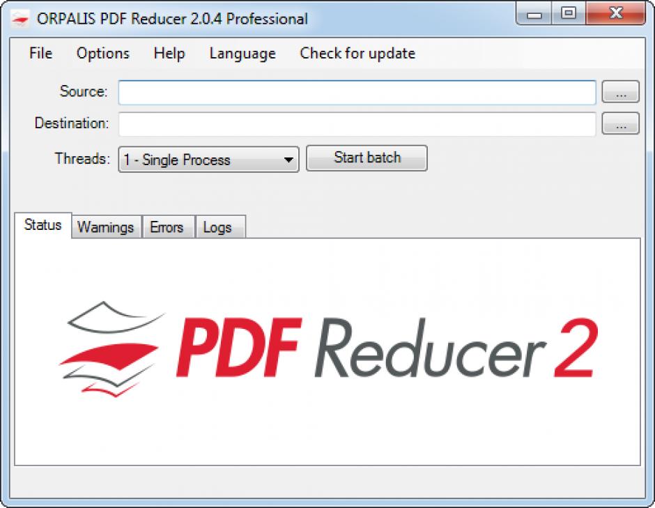 ORPALIS PDF Reducer Pro Edition main screen