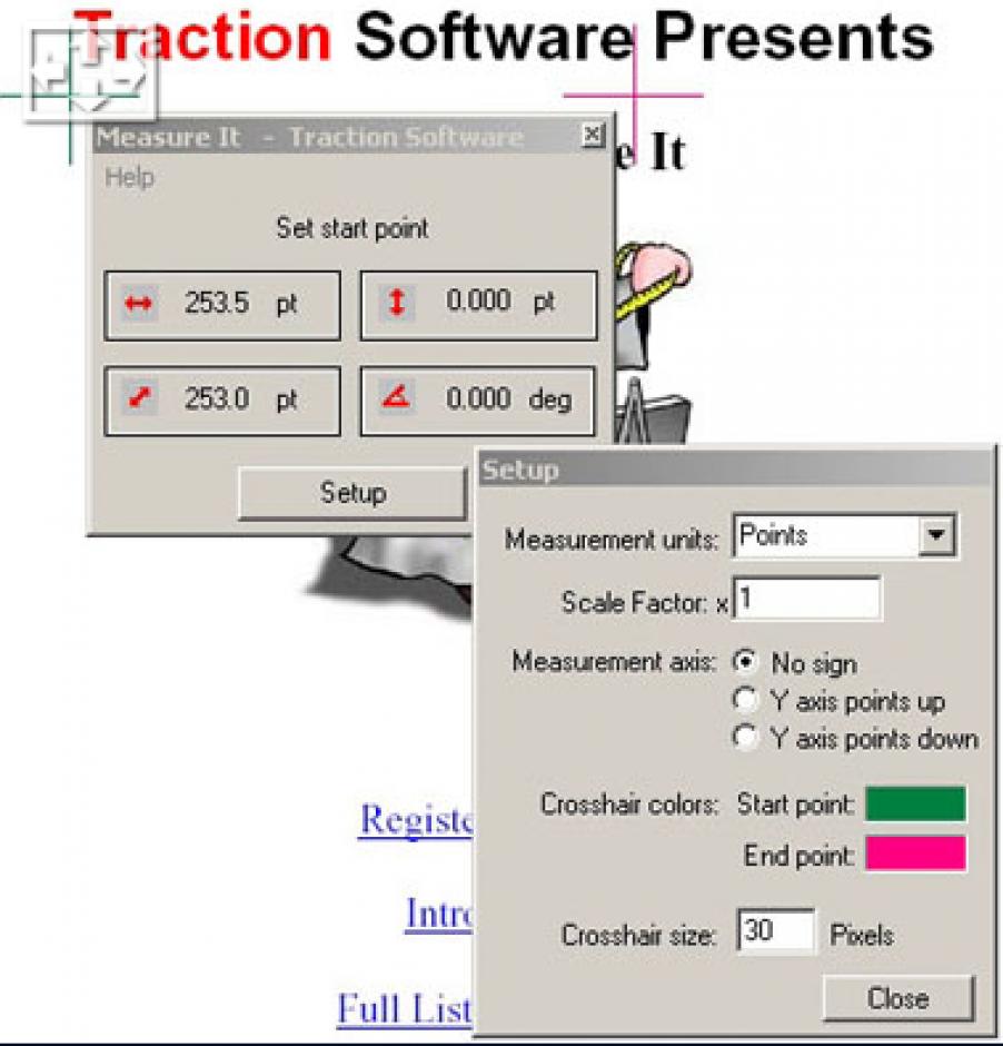 screenshot of program