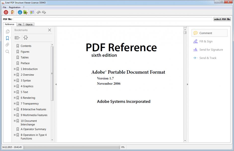 PDF Structure Viewer main screen