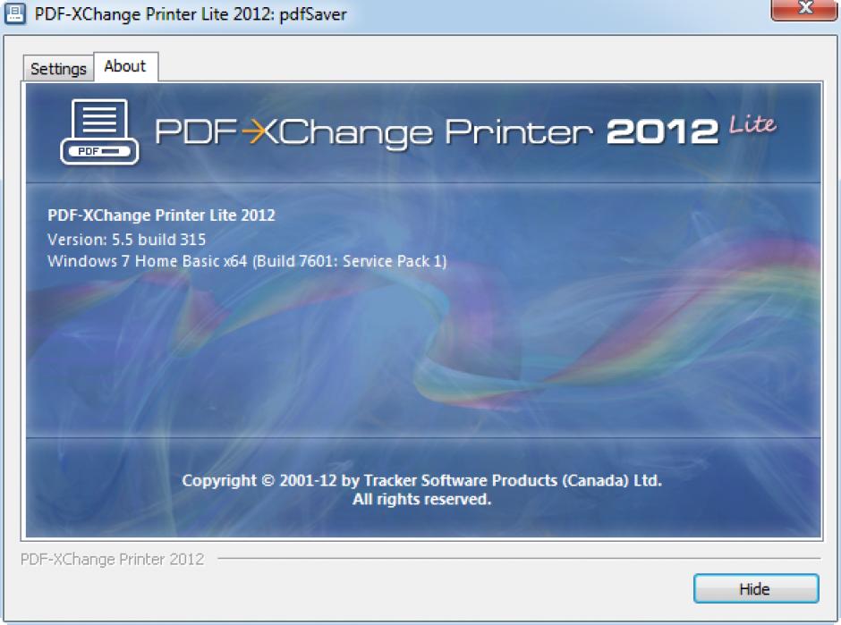 PDF-XChange 2012 Lite main screen