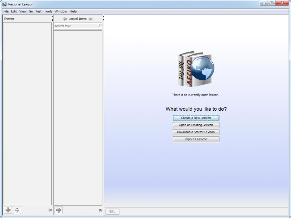 screenshot of program