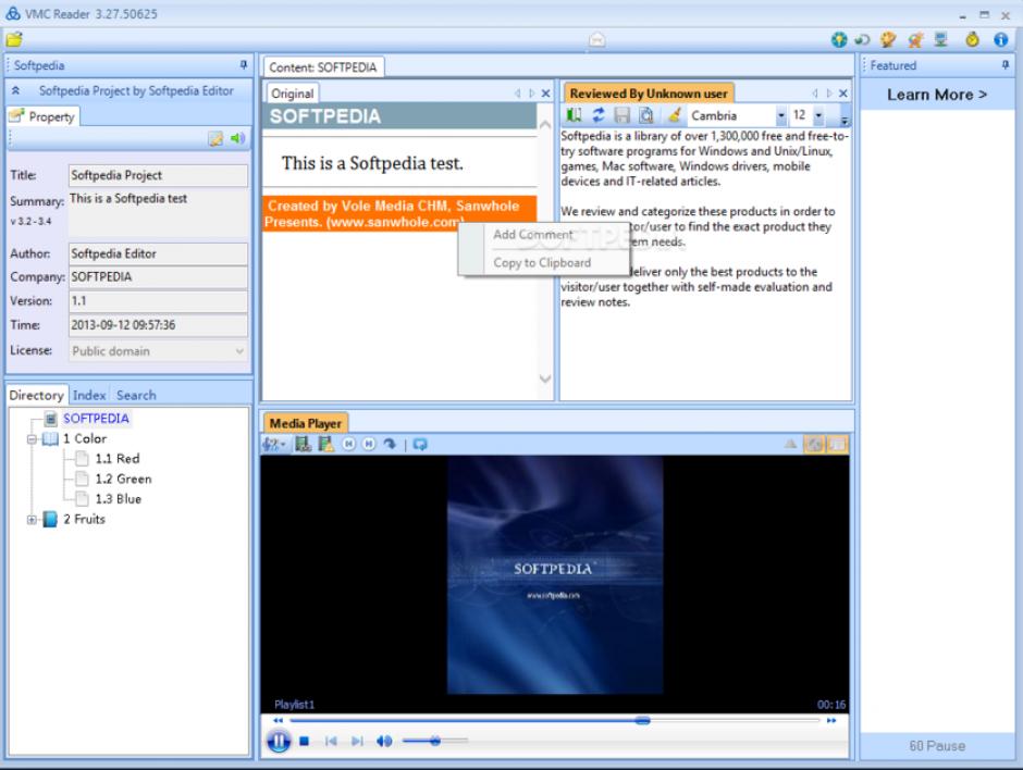 screenshot of program