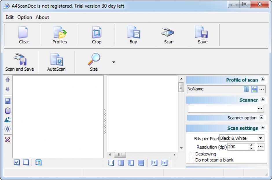 screenshot of program