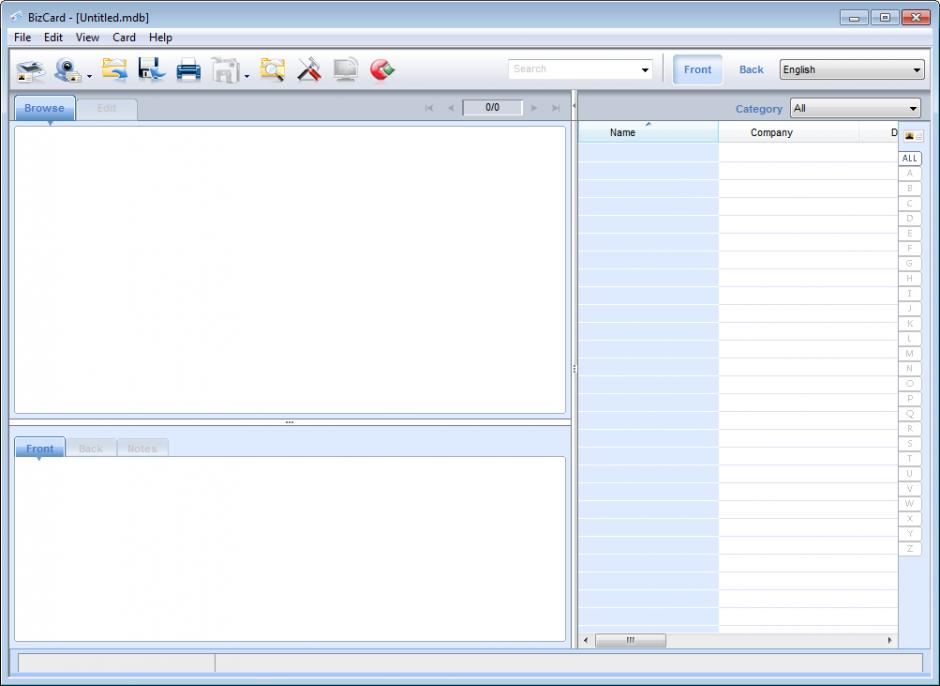 screenshot of program