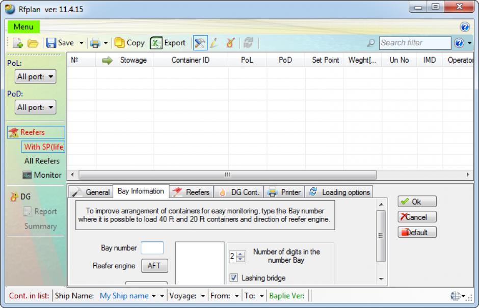 screenshot of program