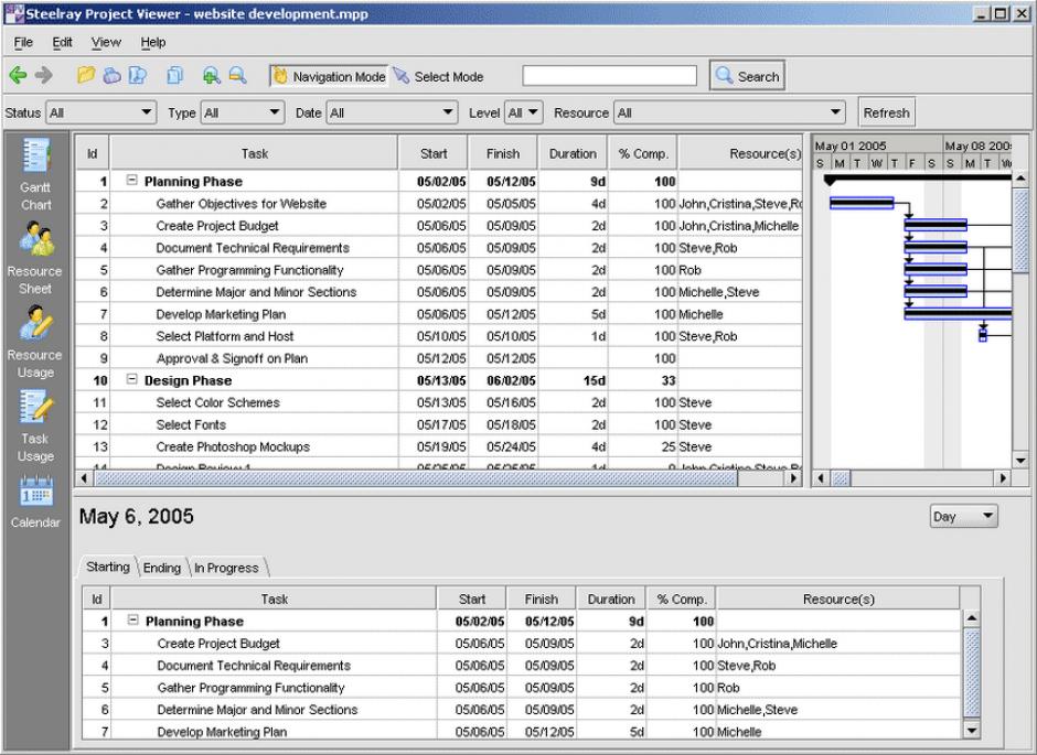 screenshot of program